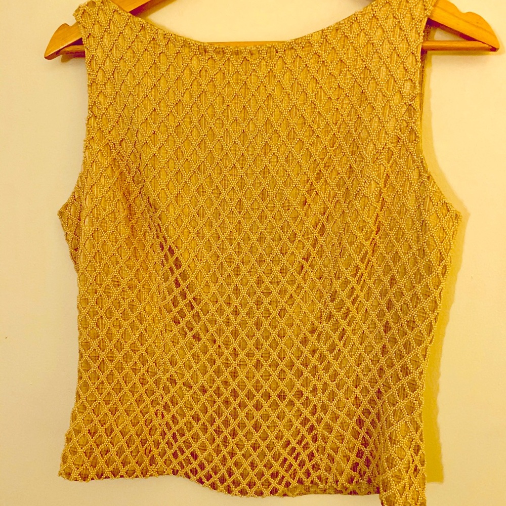 Incredible fully beaded top by Carmen Marc Valvo